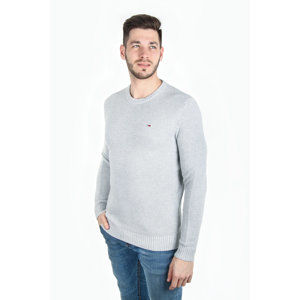 Tommy Hilfiger pánský šedý svetr s texturou - XXL (038)